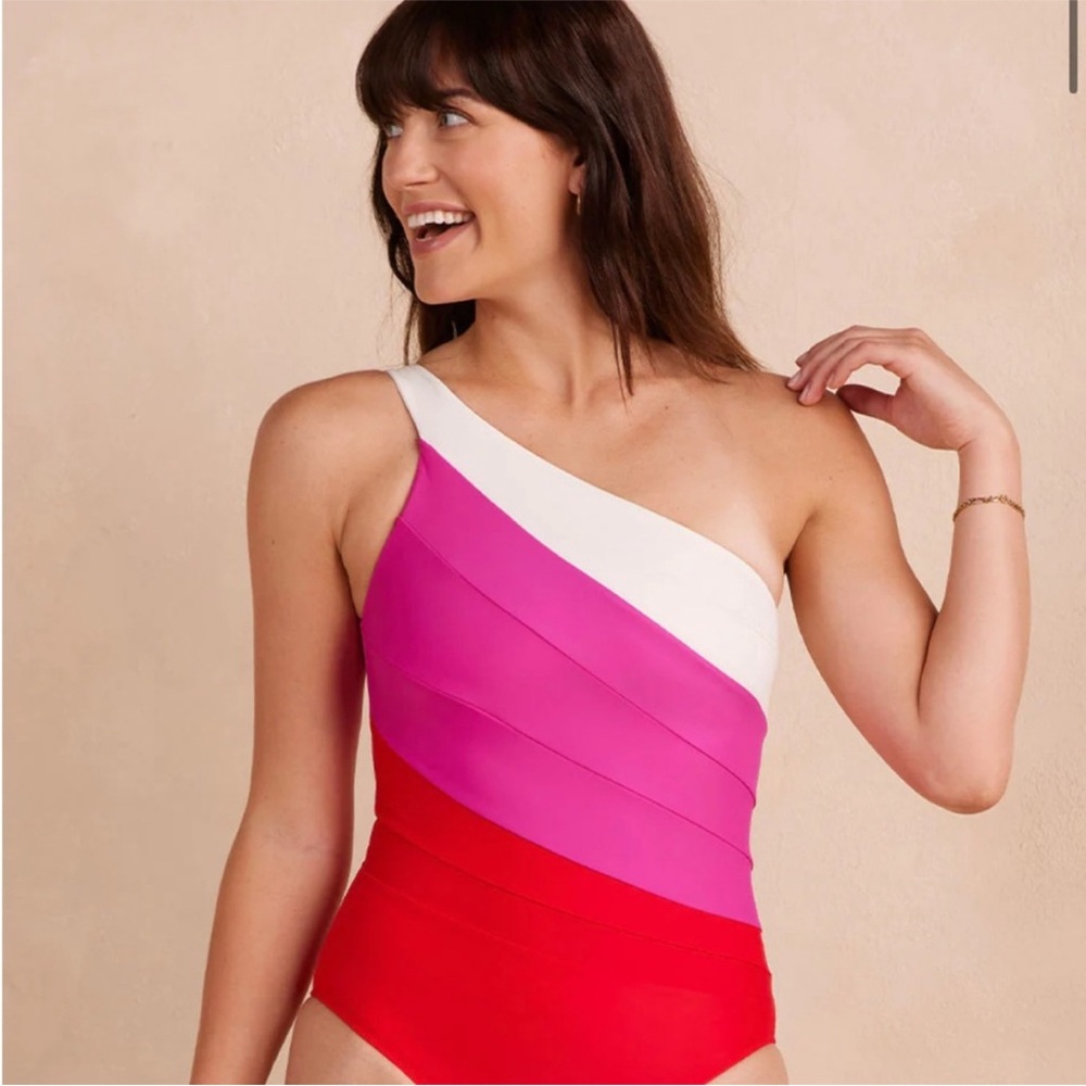 Summersalt Sidestroke Swimsuit in LAVA